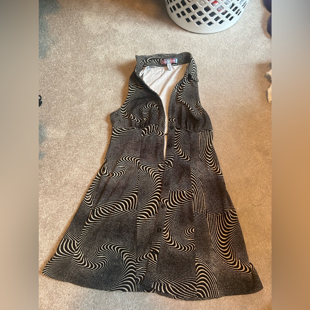 Black and white urban mini dress